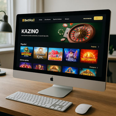 BetHall - Desktop platformas dizains - Latvijas kazino